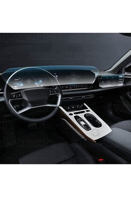 Audi Yeni A5 Navigasyon, Dijital Gösterge 9h Nano Ve Vites Etrafı Tpu Koruyucu 3’lü Set 2025 2026