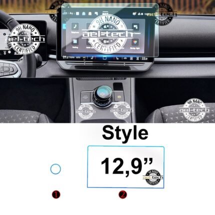 Volkswagen T-Roc Style,R Line Uyumlu 12,9" Navigasyon ve Home Tuşu 9h Nano Ekran Koruyucu 2li Set 2026-27