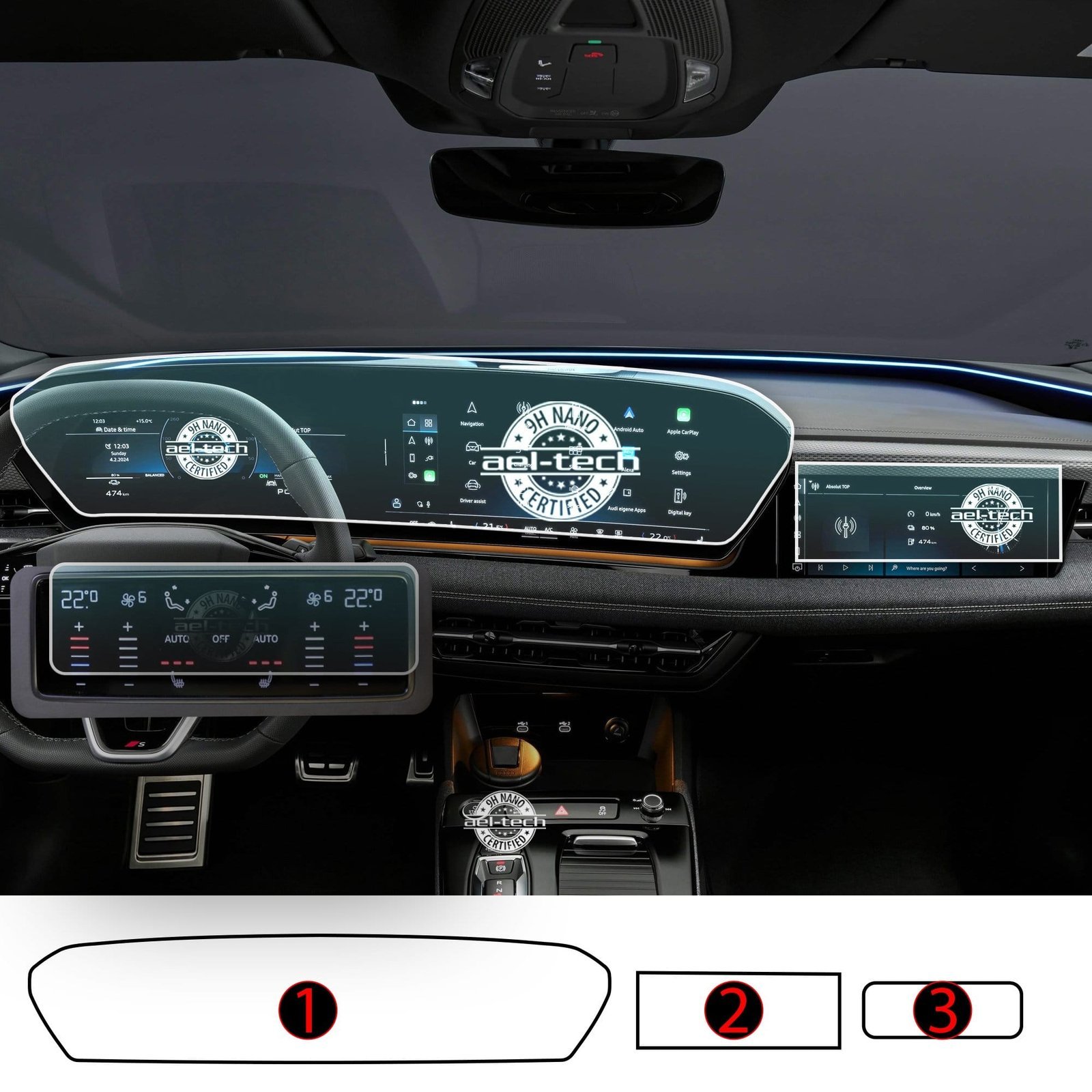 4b62435fffe1a2da9f672b04f092a37c.jpg Audi A6 E-Tron Dijital Gösterge,Navigasyon,Klima Kontrol Uyumlu 9h Nano Ekran Koruyucu 3lü Set 2025-2026 - Görsel 1