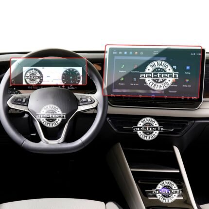 Volkswagen Tayron Uyumlu 10 inç Dijital Gösterge,12,9 inç Navigasyon 9h Nano Ekran Koruyucu 2li Set 2025-2026