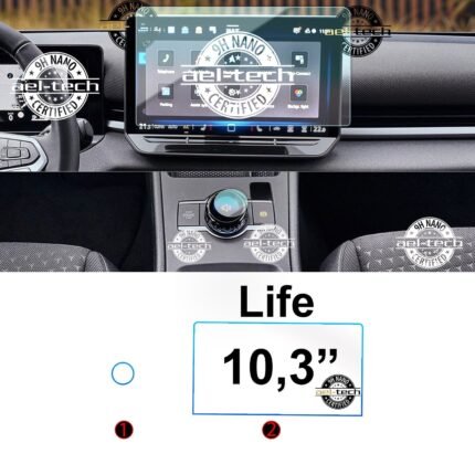 Volkswagen T-Roc Life Uyumlu 10,3 inç Navigasyon ve Home Tuşu 9h Nano Ekran Koruyucu 2li Set 2026-2027