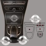Mercedes C Seri Uyumlu Piano Black TPU Koruyucu 7li Set 2019-2022 - Görsel 2