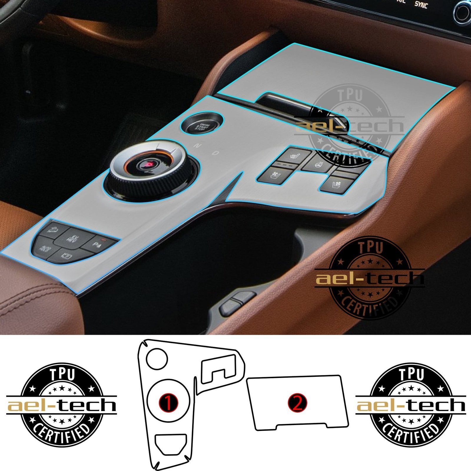 887153571d0f4b8a3f5d5c3ed69bc247.jpg Kia Sportage Uyumlu Vites Etrafı ve Şarj Ünitesi TPU Koruyucu 2'li set 2026-2027 - Görsel 1