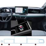Volkswagen Tiguan Uyumlu 10 inç Dijital Gösterge,12,9 inç Navigasyon,Sağ Panel ve Home Tuşu 9H Nano Ekran Koruyucu 4lü Set