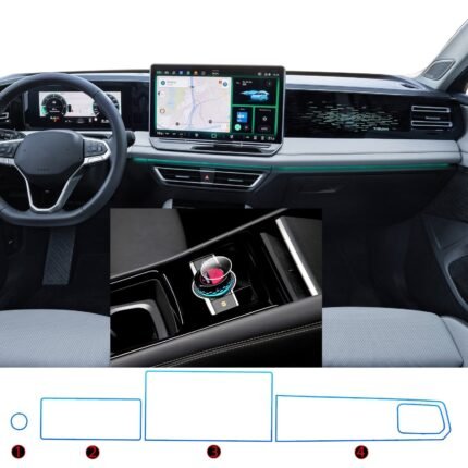 Volkswagen Tiguan Uyumlu 10 inç Dijital Gösterge,12,9 inç Navigasyon,Sağ Panel ve Home Tuşu 9H Nano Ekran Koruyucu 4lü Set