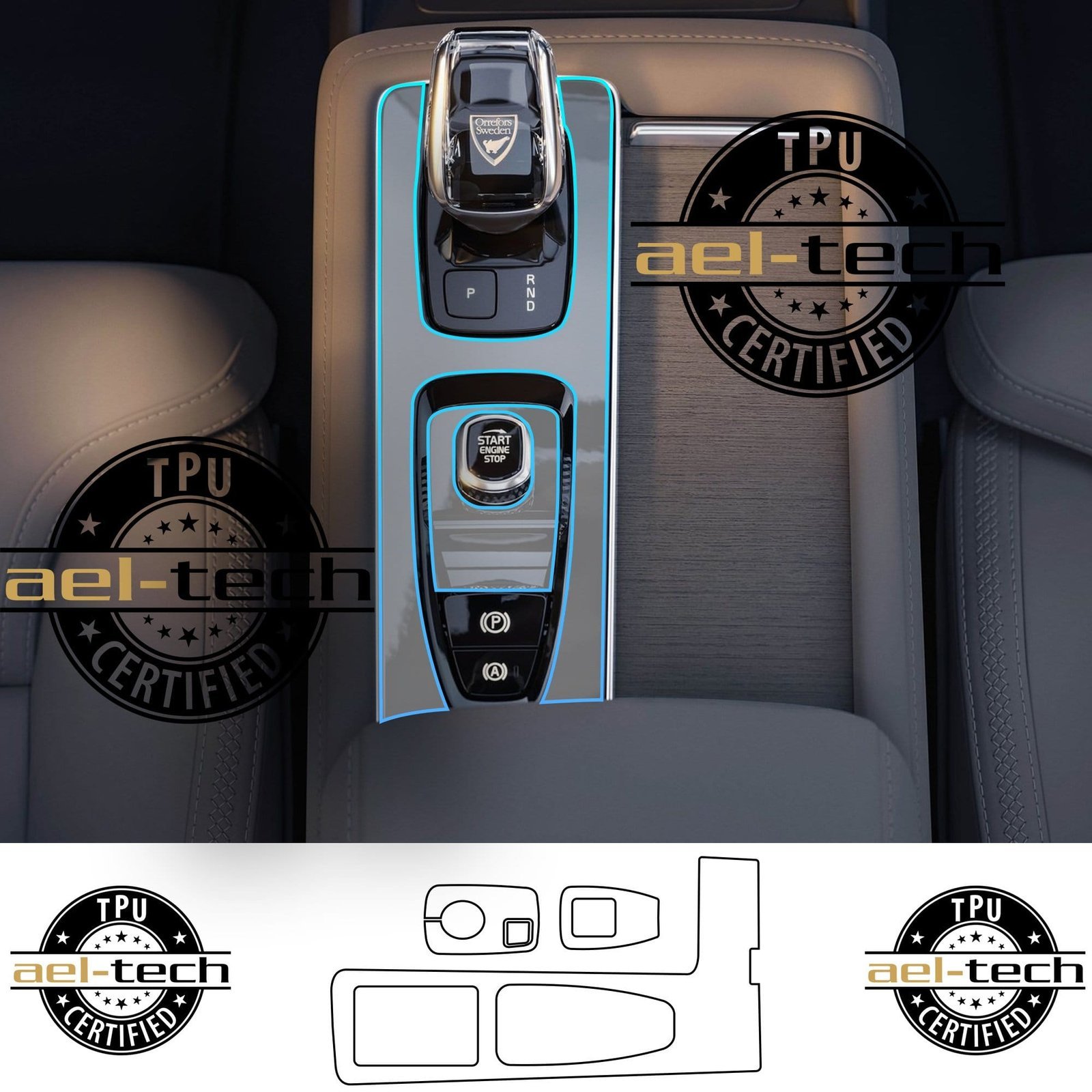 8b59565ba7bf2048e84dd32ac7f74954.jpg Volvo XC90 Uyumlu Vites Etrafı Piano Black TPU Koruyucu 2025-2026 - Görsel 1