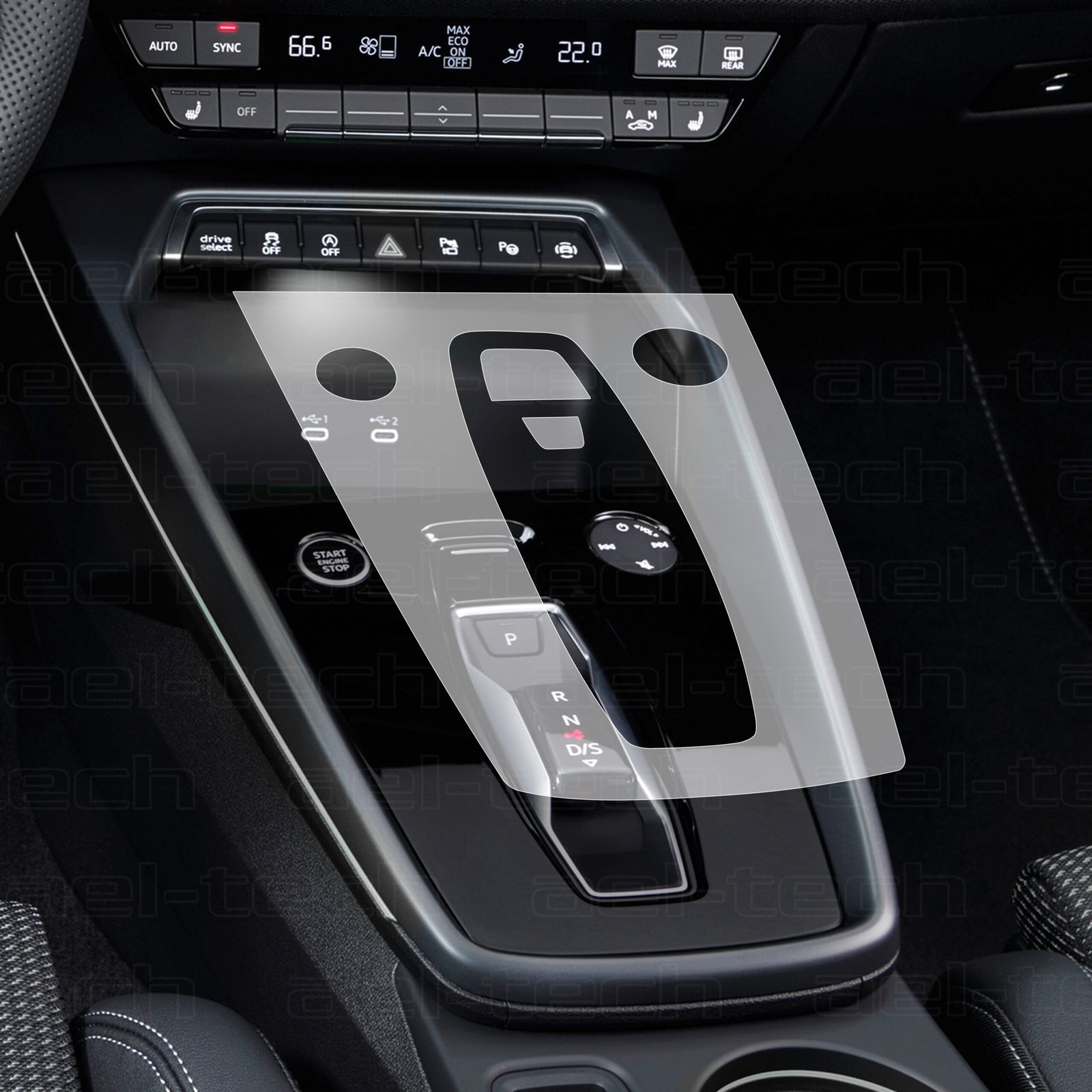 AudiA3YeniVitesEtrafiUyumluPPFKoruyucu1deneme1deneme1ekleme1-1-scaled-1.jpg Audi A3 Makyajlı Kasa 2025 Uyumlu Vites Orta Konsol PPF Koruyucu Kaplama - Görsel 1
