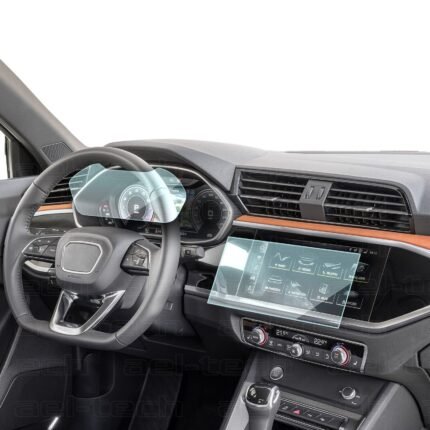 Audi Q3 Uyumlu Dijital Gösterge ve Navigasyon Nano Ekran Koruyucu 2li Set 2021-2025