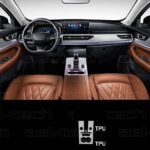 Chery Tiggo 8 Pro Vites etrafı ve Bardaklık uyumlu Piano Black TPU Koruyucu 3 lü set 2023