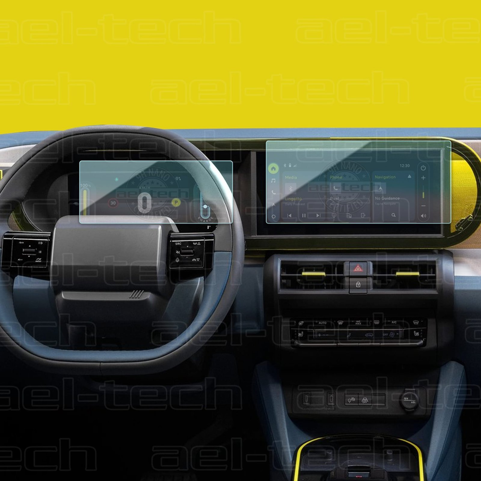 FiatPanda2025ccc.jpg Fiat Panda Uyumlu Dijital Gösterge ve Navigasyon 9H Nano Ekran Koruyucu 2025 - Görsel 1