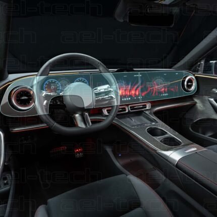Mercedes GLC EV Uyumlu Dijital Gösterge ve Navigasyon 9H Nano Ekran Koruyucu 4'lü Set 2025-2026