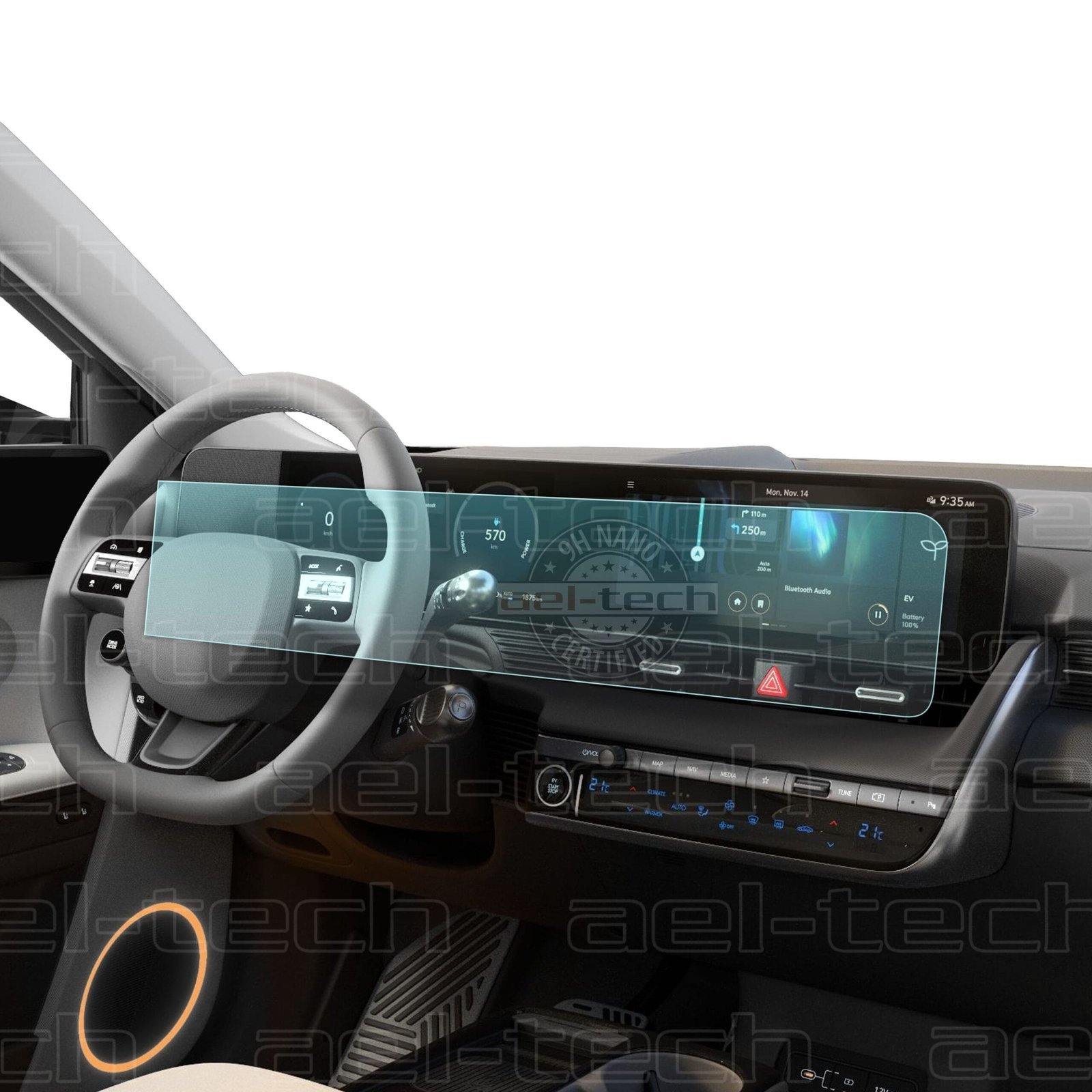 HyundaiIoniq512.3DGvN1-1-scaled-1.jpg Hyundai Ioniq 5 2021-2025 Uyumlu 12.3 İnç Dijital Gösterge Ve Navigasyon 9H Nano Ekran Koruyucu - Görsel 1