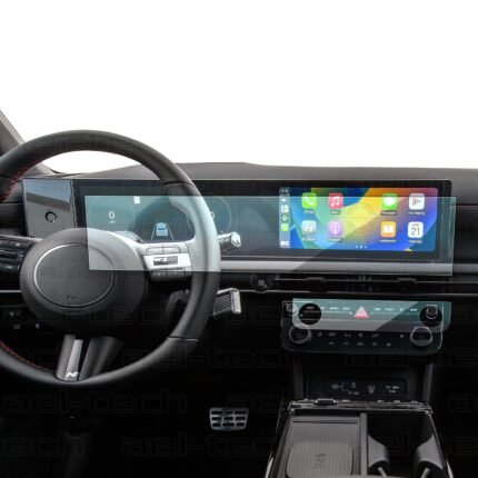 Hyundai Tucson uyumlu 12.3 inç Navigasyon ve Klima 9h Nano Ekran Koruyucu 2li Set 2025-2026