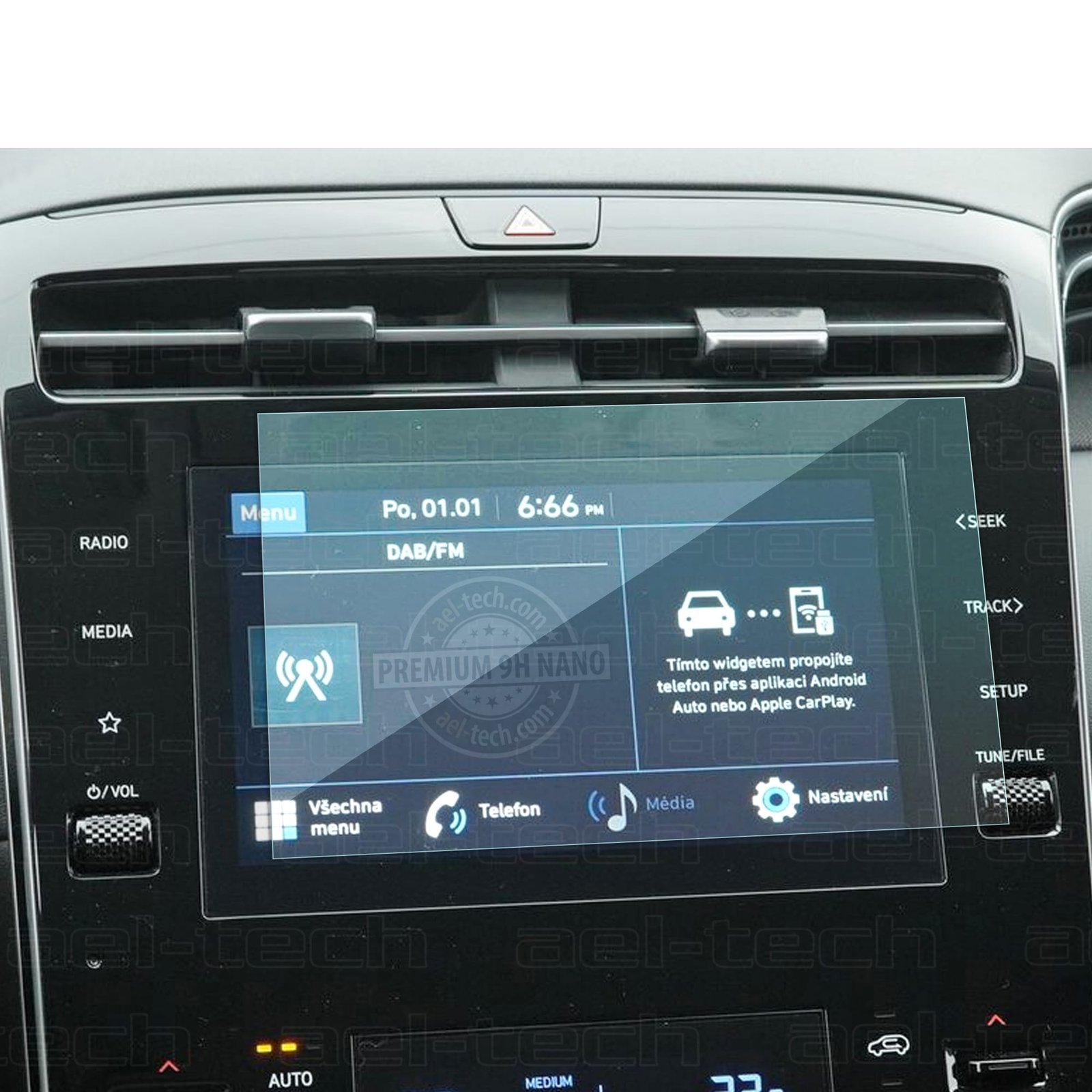 HyundaiTucson202120238incNav-1.jpg Hyundai Tucson Prime/prime Plus Uyumlu 8 Inç Navigasyon 9h Nano Ekran Koruyucu 2021-2024 - Görsel 1