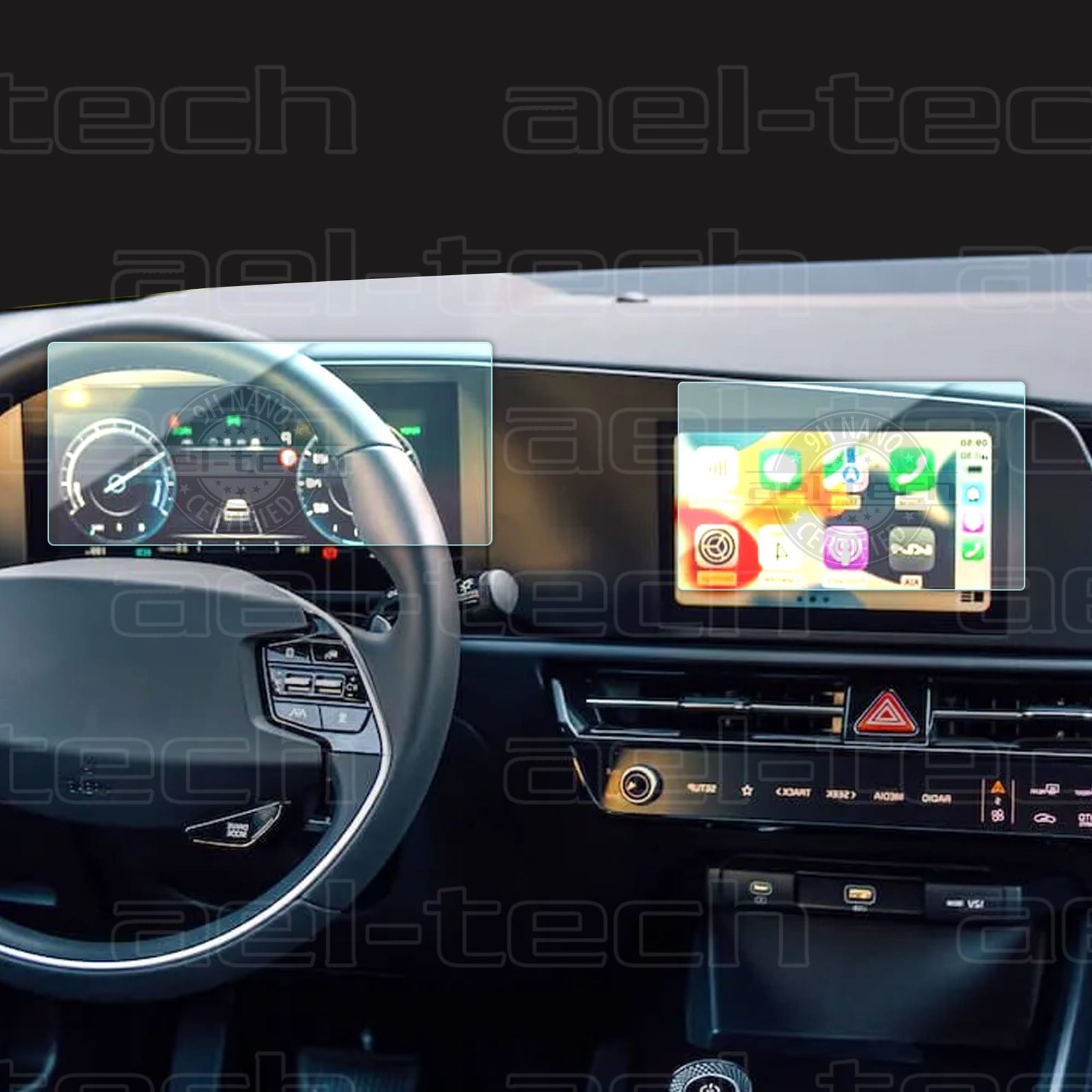 KiaNiroNavigasyoncopy.jpg Kia Niro Navigasyon ve Dijital Gösterge Uyumlu 9H Nano Ekran Koruyucu 2023/2024 - Görsel 1