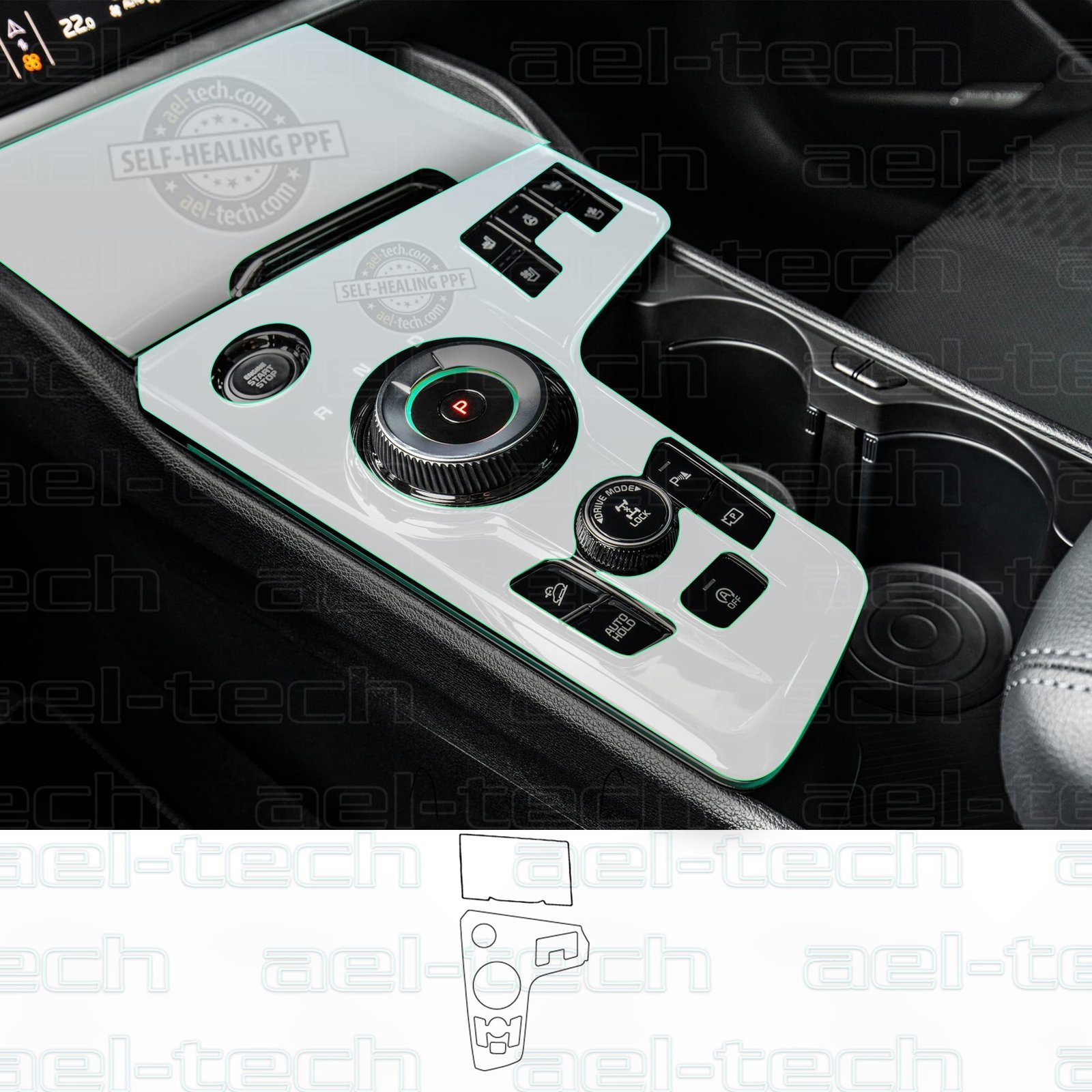KiaSportageVitesEtrafiKolcaklarrrrrr-1.jpg Kia Sportage Prestige Uyumlu Vites Etrafı Piano Black TPU Koruyucu 2 li set - Görsel 1