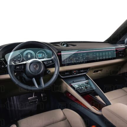Porsche Macan Elektrik Uyumlu Dijital Gösterge ,Navigasyon ve Vites Etrafı 9H Nano Ekran Koruyucu 3lü Set