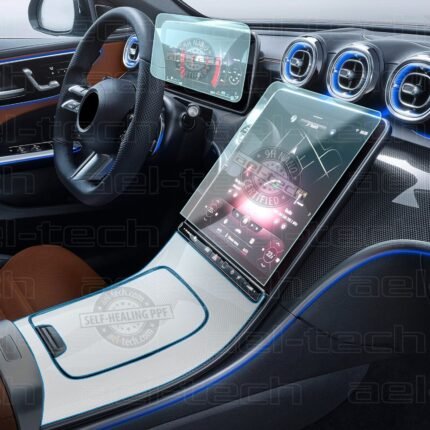 Mercedes C Seri W206 Navigasyon,Dijital gösterge ve Orta konsol uyumlu Nano Ekran Koruyucu 3'lü Set