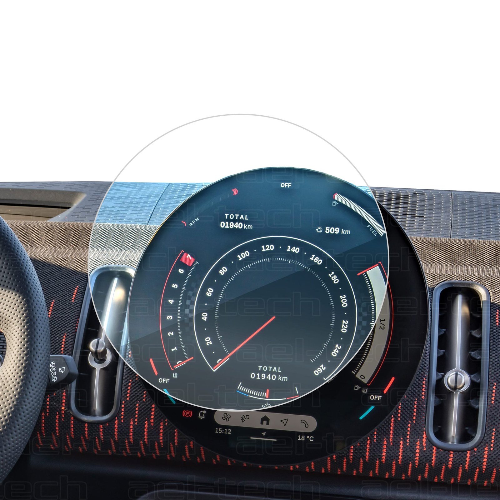 MiniCooper2025NAV.jpg Mini Cooper / Countryman Navigasyon Ve Bilgi Ekran Uyumlu Nano Ekran Koruyucu 2024 2026 - Görsel 1