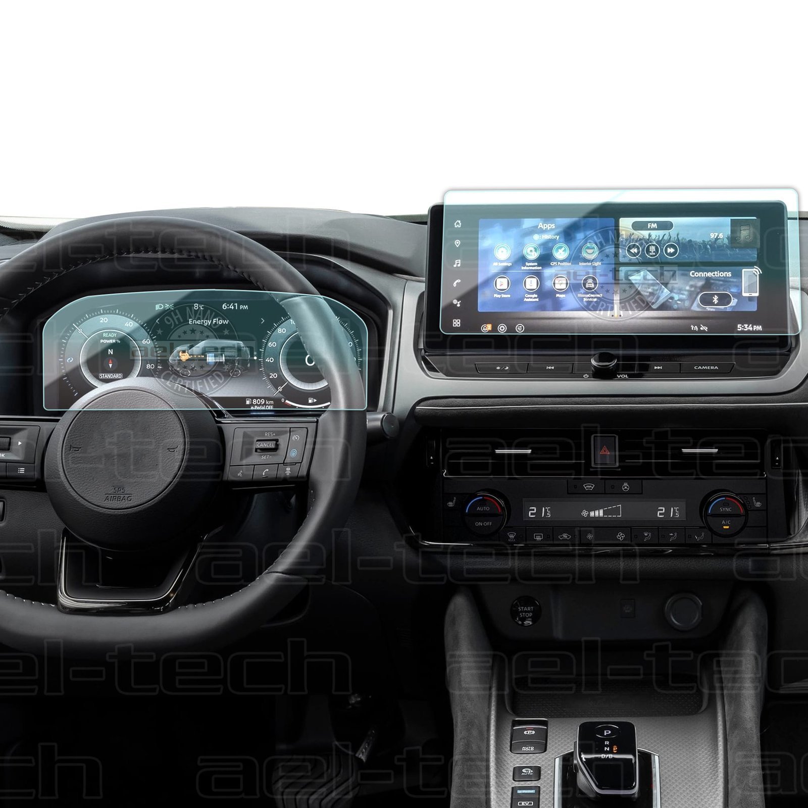 NissanQashqai20222023DGcc.jpg Nissan Qashqai Uyumlu Dijital Gösterge Ve Navigasyon 9h Nano Ekran Koruyucu 2'li Set 2024-2026 - Görsel 1