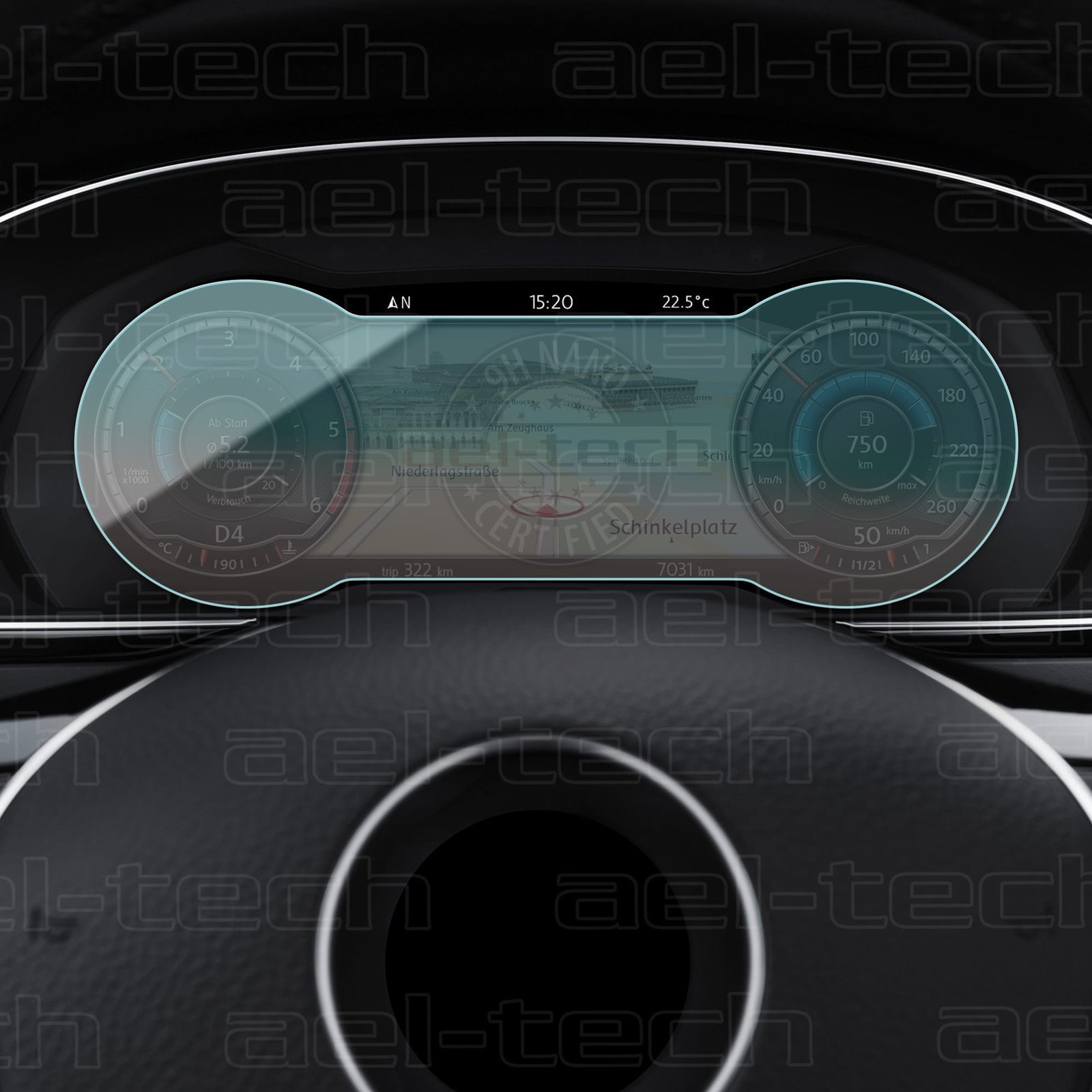 Passat2016-2018DijitalGostergecopy.jpg Volkswagen Passat Uyumlu Digital Gösterge 9h Nano Ekran Koruyucu 2016-2019 - Görsel 1