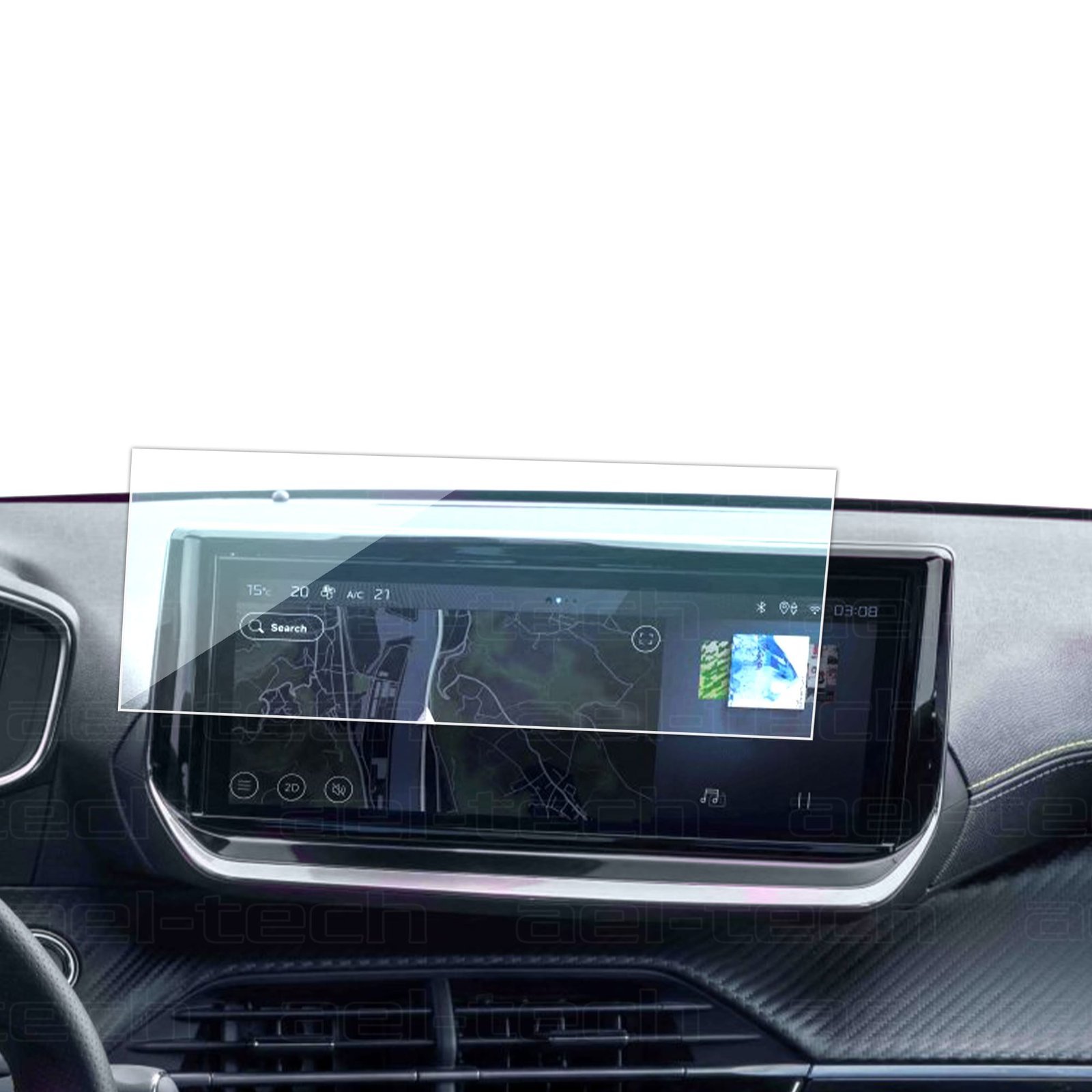 Peugeot2008Allure2023-2025Nav1-4.jpg Peugeot 3008 Uyumlu 10 Inç Navigasyon 9h Nano Ekran Koruyucu - Görsel 1