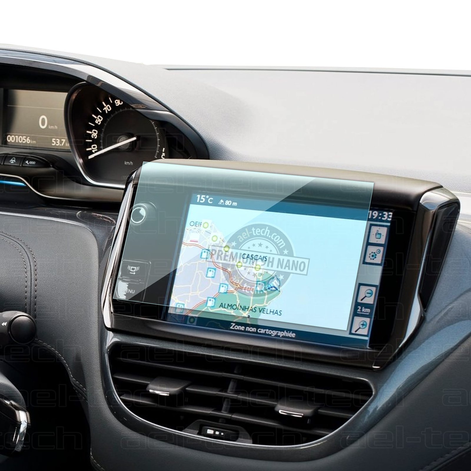 Peugeot2082013Nav-1.jpg Peugeot 208 Uyumlu 7 İnç Navigasyon 9H Nano Ekran Koruyucu - Görsel 1