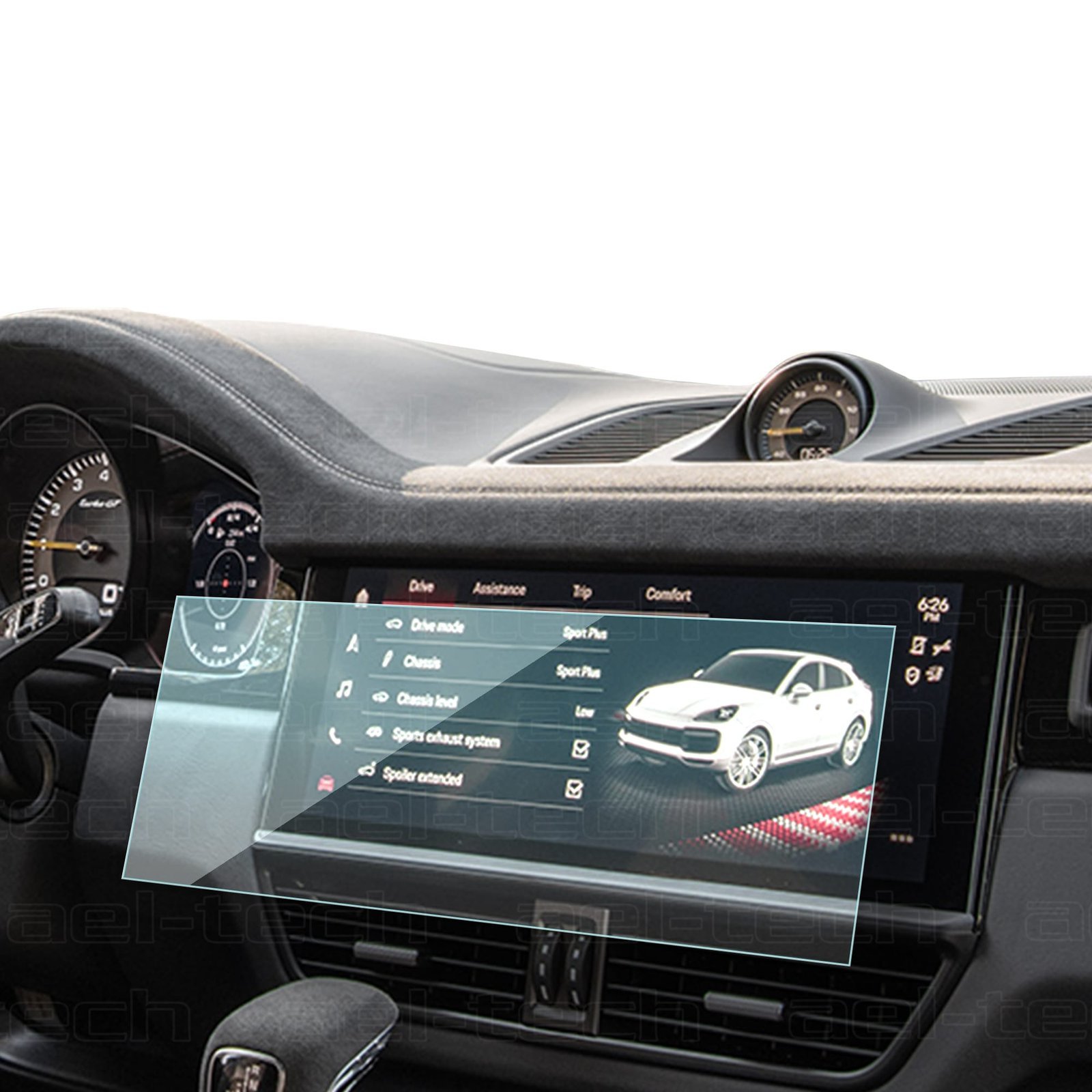 PorscheCayenne20182021Nav.jpg Porsche Cayenne 10,9" Navigasyon Uyumlu 9h Nano Ekran Koruyucu 2018-2023 - Görsel 1