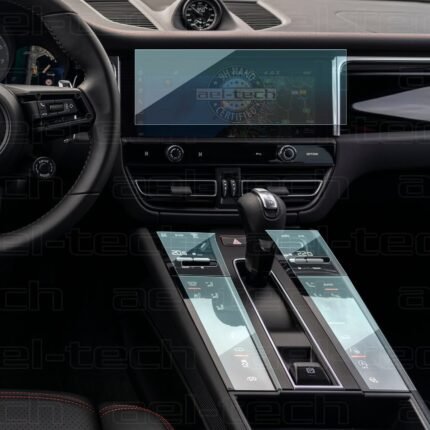 Porsche Macan Uyumlu Vites Etrafı Ve 10.9 Inç Navigasyon 9h Nano Ekran Koruyucu 5li Set