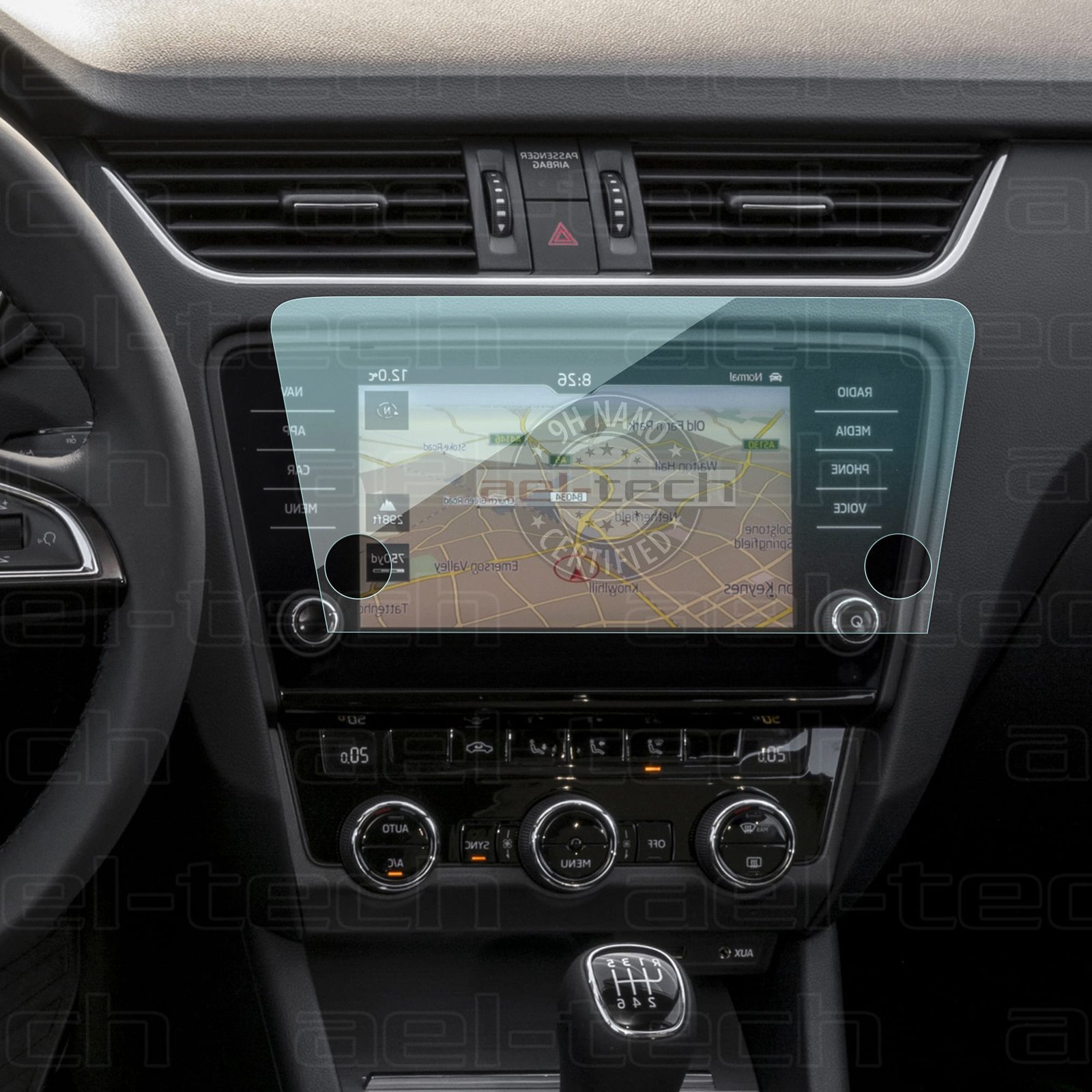 ScodaOctaviaNavigasyon-copy-1.jpg Skoda Octavia Style 8 inç Navigasyon uyumlu Nano Ekran Koruyucu 2017 2019 - Görsel 1