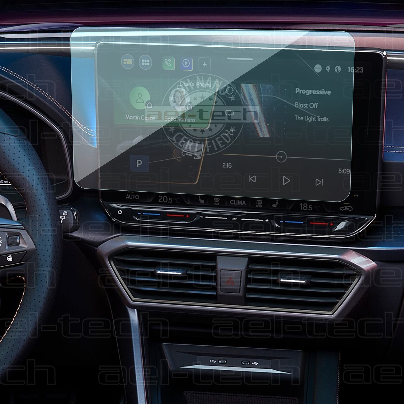 SeatLeon2025-copy.jpg Cupra Leon Uyumlu 12,9 Inç Navigasyon 9h Nano Ekran Koruyucu - Görsel 1