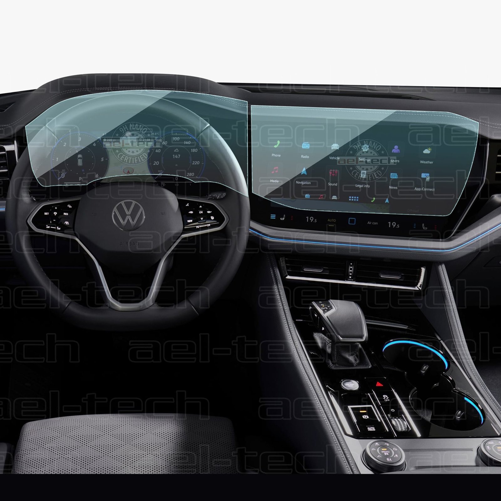 TouregNavigasyonveDijital-gosterge-copy.jpg Volkswagen Touareg Uyumlu Navigasyon Ve Dijital Gösterge 9H Nano Ekran Koruyucu 2’li Set - Görsel 1