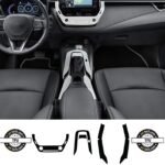 Toyota Corolla Uyumlu Klima Gösterge Vites Etrafı ve Kolçak Altı Piano Black Tpu Koruyucu