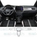 Volkswagen T-roc Uyumlu Vites Etrafı ve Ön Göğüs Piano Black 6'lı Set TPU Koruyucu 2022-2025 - Görsel 2