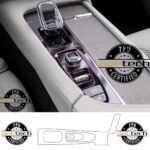 Volvo XC90 Uyumlu Vites Etrafı Piano Black TPU Koruyucu 2019-2024