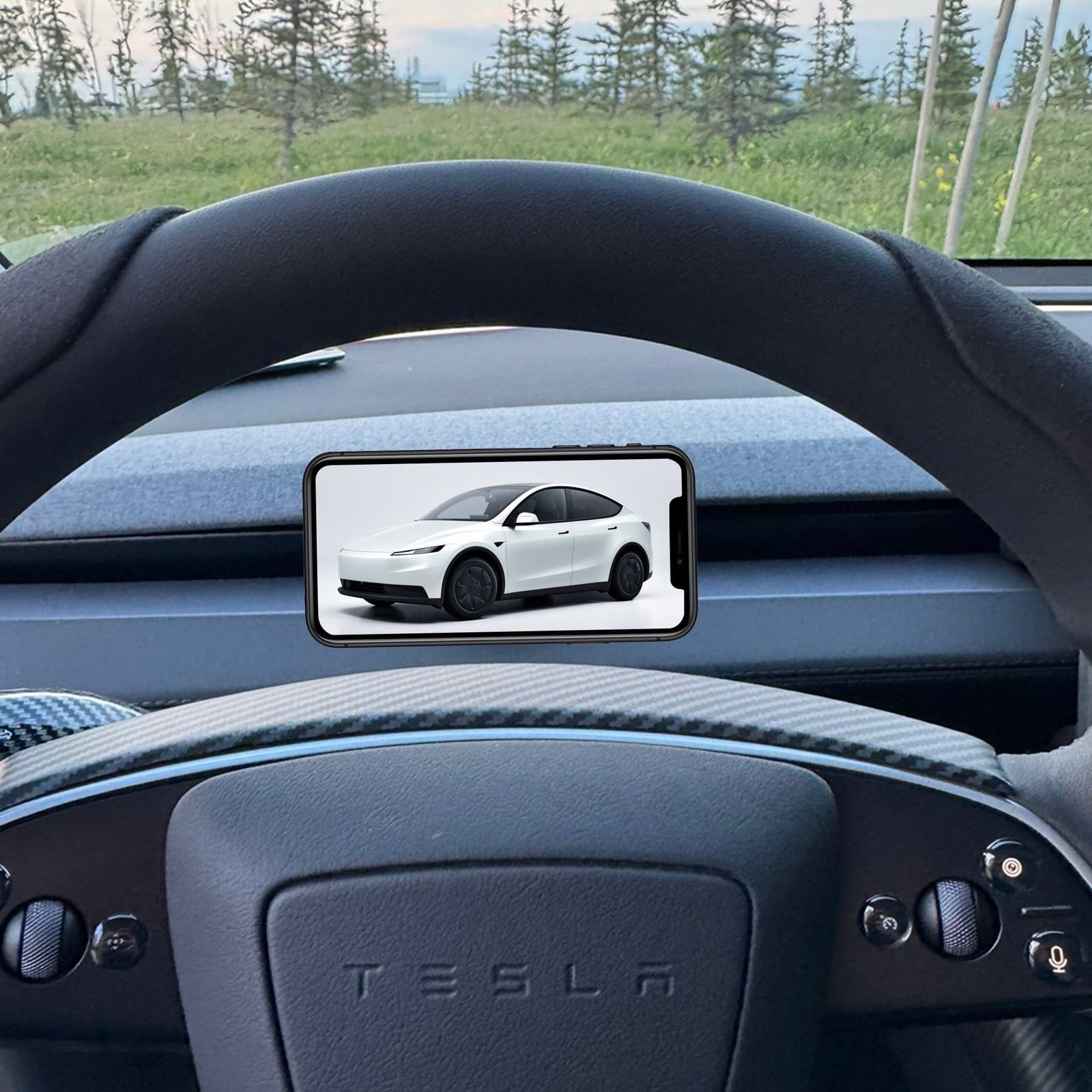 a1b164a3edd9eb2dc80048595503fc31.jpg Tesla Model Y/Model X Uyumlu Telefon Tutucu 2021-2026 - Görsel 1