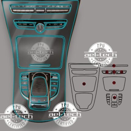 Mercedes C Seri Uyumlu Piano Black TPU Koruyucu 7li Set 2019-2022