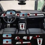 Audi A3 Navigasyon Dijital Gösterge Nano ve piano black uyumlu Tpu Koruyucu 7 li set 2021 2023