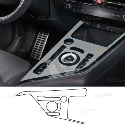 Kia Niro Uyumlu Orta Konsol Piano Black TPU Koruyucu 2024-2026